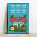 Debi Tirar Mas Fotos Poster Soundwaves Bad Bunny - Azul Blue with Black Frame