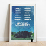 Good Kid MAAD City Kendrick Lamar Soundwave Poster art print - natural frame