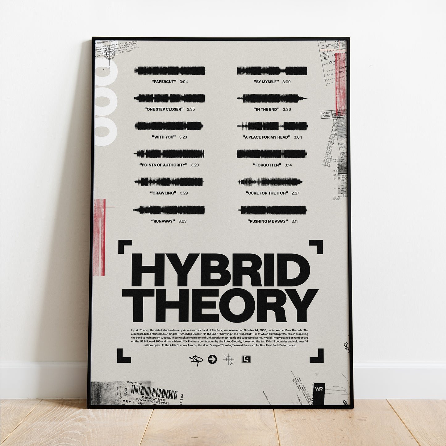 Hybrid Theory Linkin Park Poster Art Soundwave - the wav room - black frame