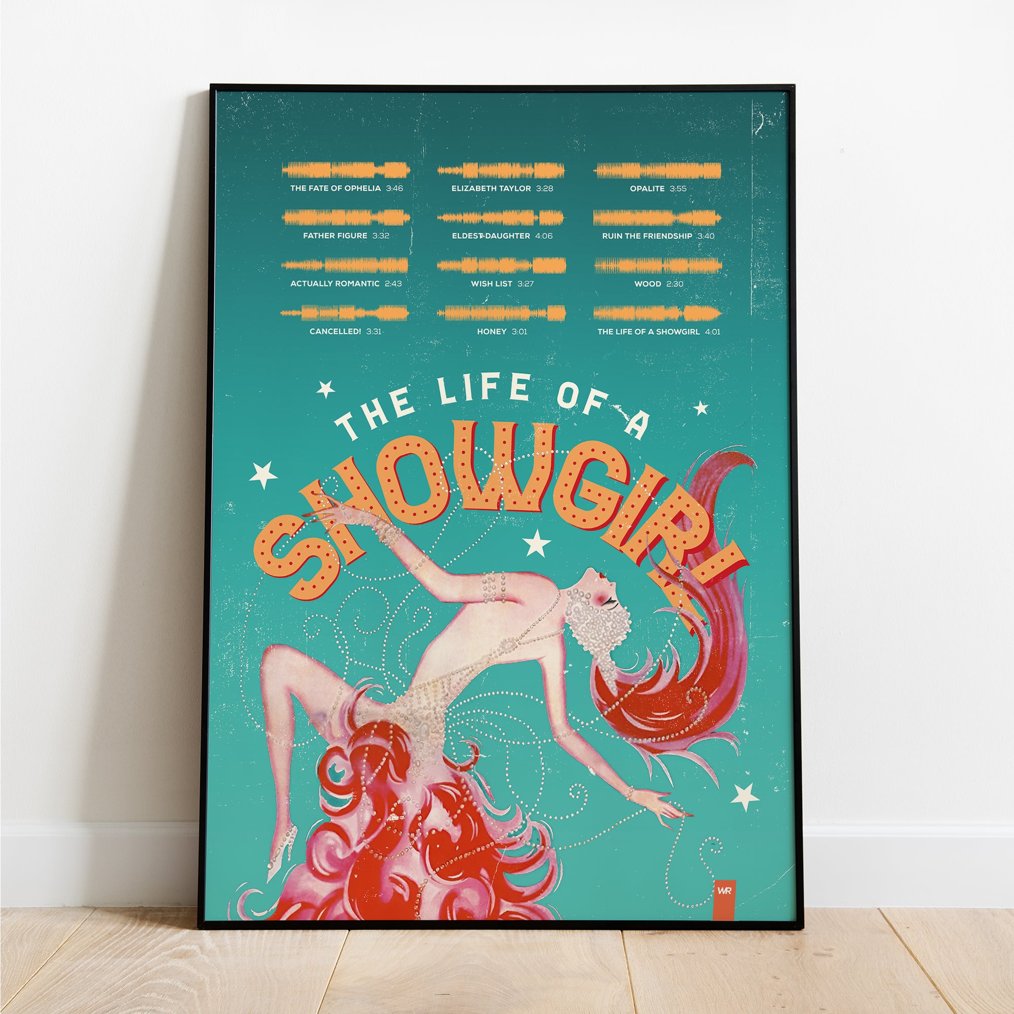 Life of a Showgirl Poster - Soundwave Art Print - Black Frame