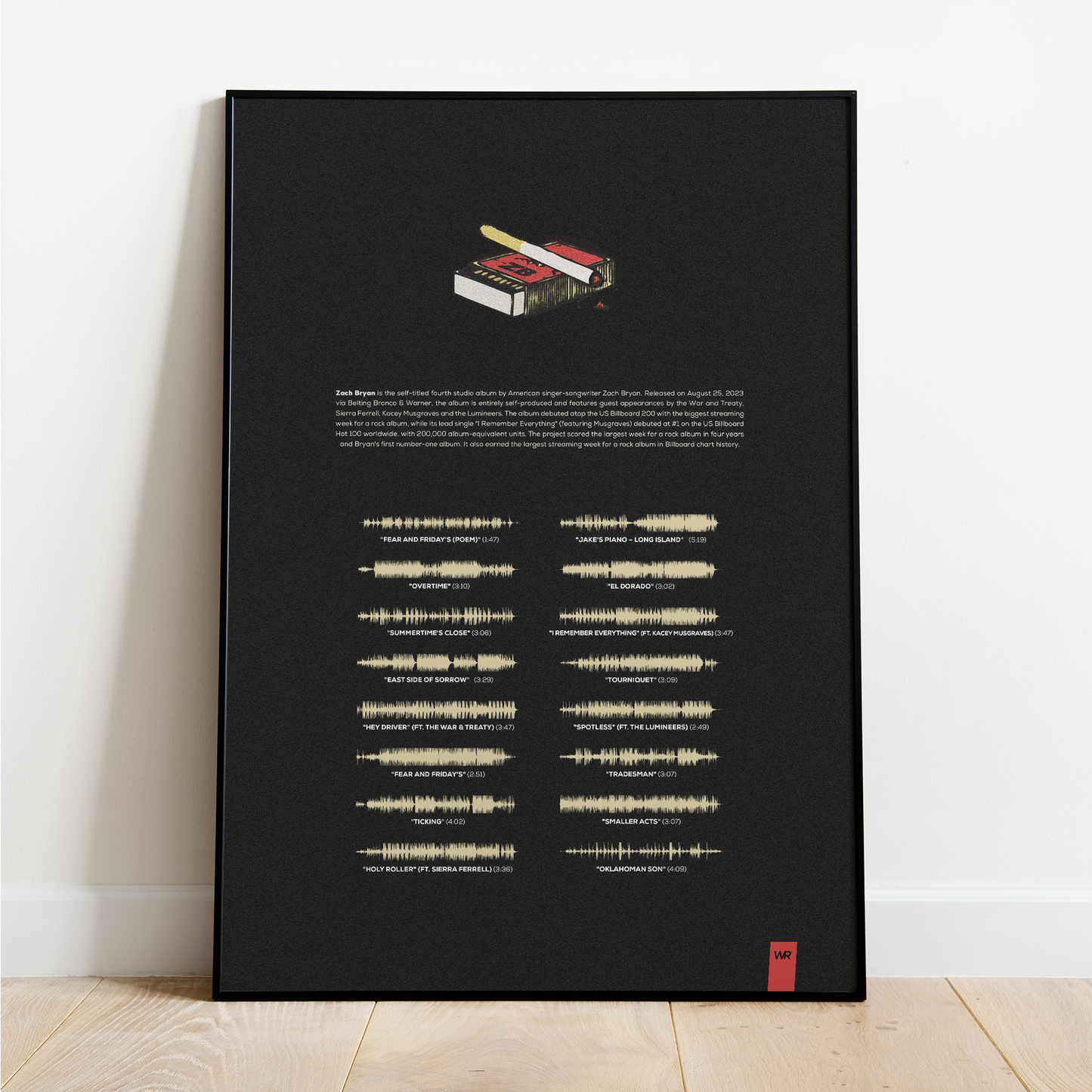 Zach Bryan - Soundwave Art Print Poster – The Wav Room Zach Bryan - Soundwave Art Print Poster – The Wav Room