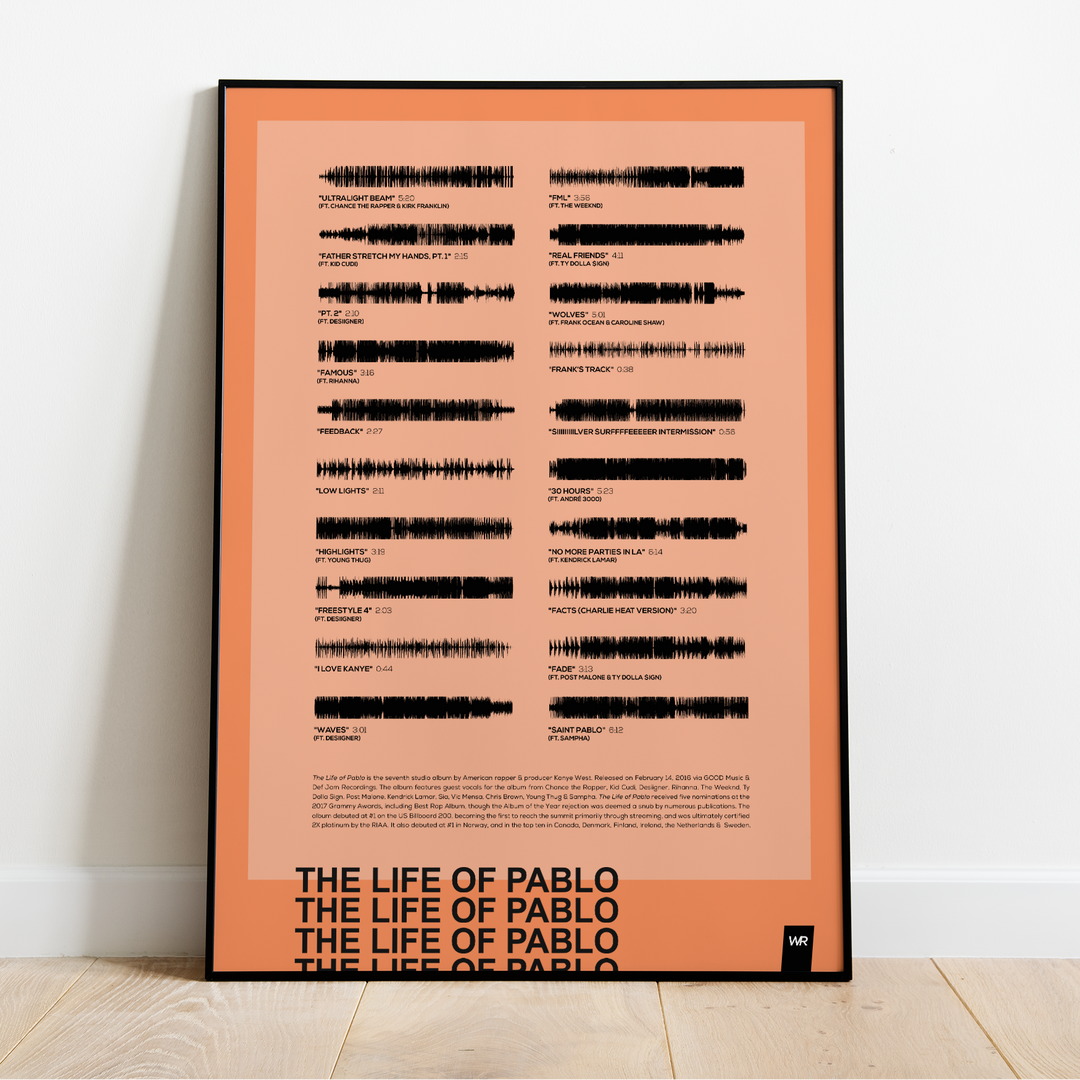 The Life of Pablo by Kanye West  Soundwave Poster Print – The Wav Room