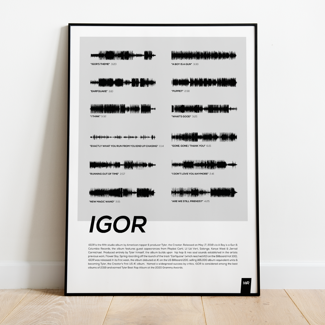 IGOR by Tyler, the Creator  Soundwave Art Print Poster – The Wav