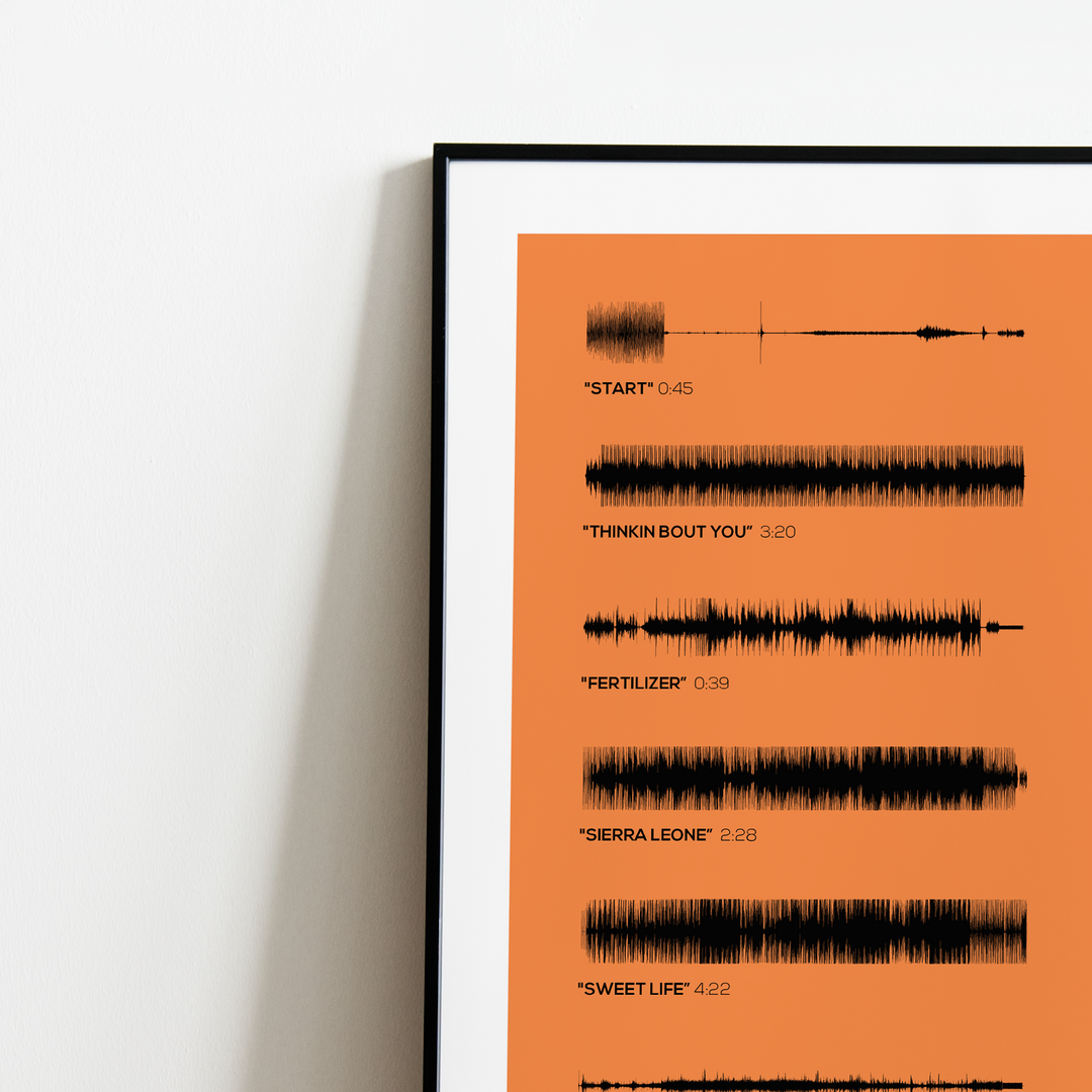Channel ORANGE by Frank Ocean  Soundwave Art Poster – The Wav Room